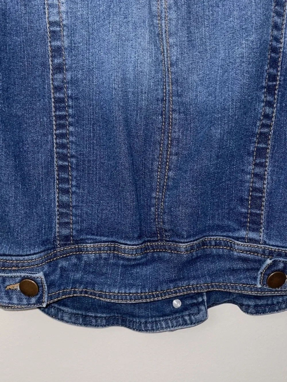 Love Fire Denim Jean Vest Girl's Small Blue Casual Pockets
